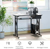 Scrivania-per-Computer-Salvaspazio-in-Acciaio-e-Legno,-Scrivania-da-Ufficio-con-Cassetto,-Ripiano-Tastiera-Estraibile-90-x-50-x-95cm-YG8920-018BKYG8