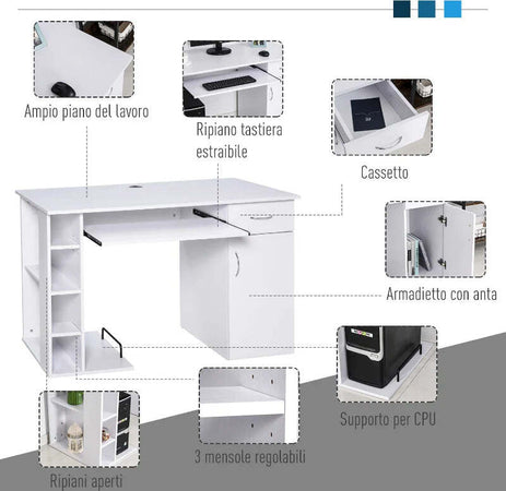 Scrivania-per-PC-Ergonomica-con-Mensole,-Armadietto,-Cassetto-e-Piano-Tastiera-Estraibile,-Bianca,-120x60x74cm-ZQ1920-012V01WTZQ1