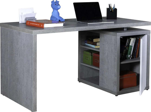 Scrivania per ufficio e stanzetta, con anta e 3 ripiani a giorno da 140 cm Casa e cucina/Arredamento/Studio/Scrivanie e postazioni di lavoro/Scrivanie Decor Space - Altamura, Commerciovirtuoso.it