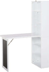 Scrivania-Pieghevole-con-Libreria-e-Lavagna-per-Camera-e-Ufficio,-Tavolo-da-Pranzo-a-Scomparsa-Salvaspazio,-Bianco,-98x51x153-cm-ZF1836-296WTZF1