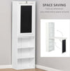 Scrivania-Pieghevole-con-Libreria-e-Lavagna-per-Camera-e-Ufficio,-Tavolo-da-Pranzo-a-Scomparsa-Salvaspazio,-Bianco,-98x51x153-cm-ZF1836-296WTZF1
