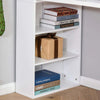 Scrivania-Pieghevole-con-Libreria-e-Lavagna-per-Camera-e-Ufficio,-Tavolo-da-Pranzo-a-Scomparsa-Salvaspazio,-Bianco,-98x51x153-cm-ZF1836-296WTZF1