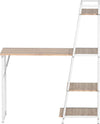 Scrivania-Pieghevole-con-Libreria-Salvaspazio-in-Metallo-Bianco-e-Legno-MDF-Color-Rovere,-106x48x128cm-RT5836-247RT5