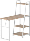 Scrivania-Pieghevole-con-Libreria-Salvaspazio-in-Metallo-Bianco-e-Legno-MDF-Color-Rovere,-106x48x128cm-RT5836-247RT5