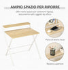 Scrivania-Pieghevole-Salvaspazio-con-Mensola-Superiore-per-Camera-e-Ufficio,-81.5x70x84cm,-Color-Legno-e-Bianco-QY5836-329QY5