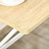 Scrivania-Pieghevole-Salvaspazio-con-Mensola-Superiore-per-Camera-e-Ufficio,-81.5x70x84cm,-Color-Legno-e-Bianco-QY5836-329QY5