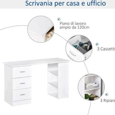 Scrivania-Porta-PC-con-3-Cassetti-e-3-Ripiani,-Scrivania-per-Camera-e-Ufficio-in-Legno-120x49x72cm-Bianco-ZS6836-068WTZS6