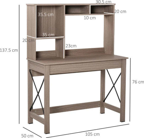 Scrivania-Scaffale-con-Libreria-Sopra-in-Legno-per-Camera,-Cameretta-o-Ufficio,-Salvaspazio-105x50x137.5cm-CG5836-321BNCG5
