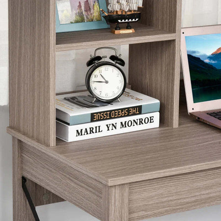 Scrivania-Scaffale-con-Libreria-Sopra-in-Legno-per-Camera,-Cameretta-o-Ufficio,-Salvaspazio-105x50x137.5cm-CG5836-321BNCG5