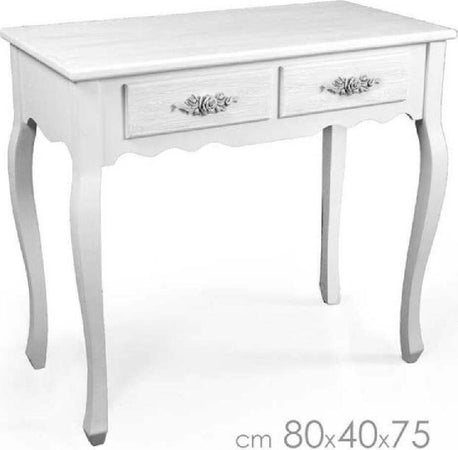 Scrivania Scrittoio Tavolo Con 2 Cassetti Rose Bianco Shabby 80x40x75 Cm 574672 Casa e cucina/Arredamento/Studio/Scrivanie e postazioni di lavoro/Scrivanie Trade Shop italia - Napoli, Commerciovirtuoso.it