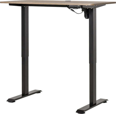 Scrivania-Sollevabile-a-4-Altezze-con-Design-Anticollisione,-Scrivania-Porta-PC-con-Regolazione-Elettrica,-Metallo-Nero-Legno-Teak-XC1920-072V90BKXC1