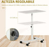 Scrivania-Tavolino-Porta-PC-con-Altezza-Regolabile-e-Ruote,-60x40x52.5-84cm,-Bianco-QP9838-136WTQP9