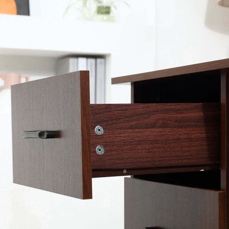 Scrivania-Ufficio-con-Cassetti-e-3-Ripiani-Reversibili-in-Legno,-120x49x72cm,-Noce-NW9836-068V01NW9