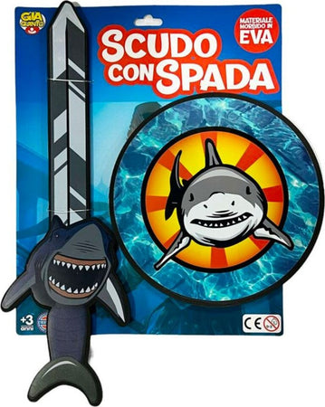Scudo Con Spada Modello Con Leone Tigre Oppure Squalo Gioco Per Bambini Di 3+ Giochi e giocattoli/Giochi d'imitazione e accessori di travestimento/Accessori per travestimento/Armi giocattolo/Spade Trade Shop italia - Napoli, Commerciovirtuoso.it