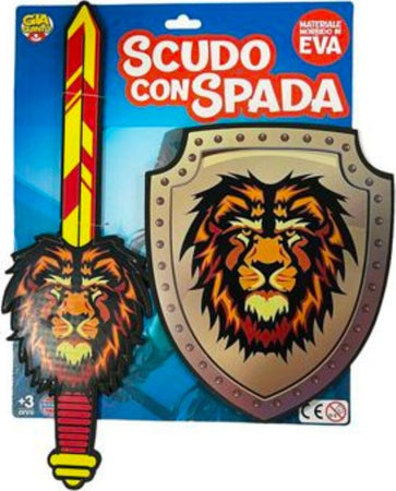 Scudo Con Spada Modello Con Leone Tigre Oppure Squalo Gioco Per Bambini Di 3+ Giochi e giocattoli/Giochi d'imitazione e accessori di travestimento/Accessori per travestimento/Armi giocattolo/Spade Trade Shop italia - Napoli, Commerciovirtuoso.it