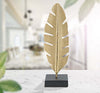 Scultura Foglia C/Porta Candela Glam Cm 10X10X34 Casa e cucina/Decorazioni per interni/Arte/Sculture/Statue Led Mall Home - Napoli, Commerciovirtuoso.it