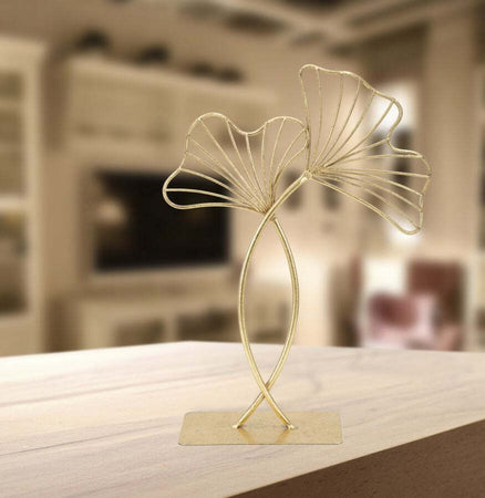 Scultura Leaf Glam Cm 25X8,5X35 Casa e cucina/Decorazioni per interni/Arte/Sculture/Statue Led Mall Home - Napoli, Commerciovirtuoso.it