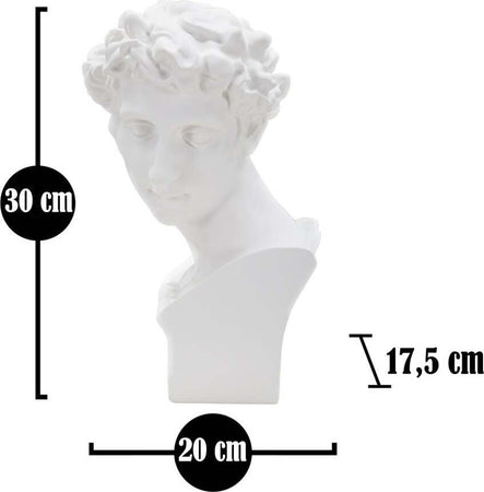 Scultura Roman Young Cm 20X17,5X30 Casa e cucina/Decorazioni per interni/Arte/Sculture/Statue Led Mall Home - Napoli, Commerciovirtuoso.it