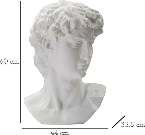 Scultura Testa Antica Bianca Cm 44X35,5X60 Casa e cucina/Decorazioni per interni/Arte/Sculture/Statue Led Mall Home - Napoli, Commerciovirtuoso.it