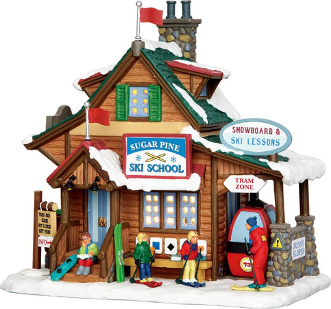 Scuola di sci Sugar Pine‎, edificio luminoso per villaggio di Natale in Porcellana‎ Casa e cucina/Decorazioni per interni/Addobbi e decorazioni per ricorrenze/Decorazioni natalizie/Oggettistica MagiediNatale.it - Altamura, Commerciovirtuoso.it