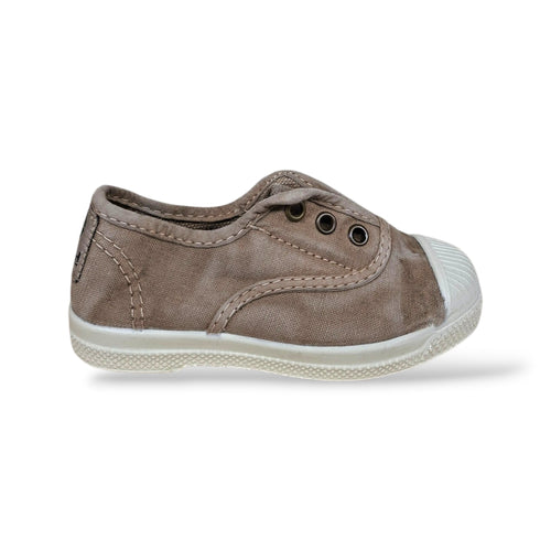 Sneakers Bambini Natural World 470 Beige Elastico – Scarpe Vegane Traspiranti Primavera Estate