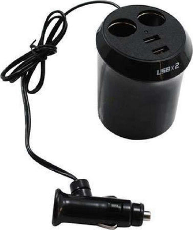 SDOPPIATORE PRESA ACCENDISIGARI 2 POSTI PORTA USB CARICA BATTERIA Elettronica/Cellulari e accessori/Accessori/Caricabatterie/Caricabatterie da auto Trade Shop italia - Napoli, Commerciovirtuoso.it