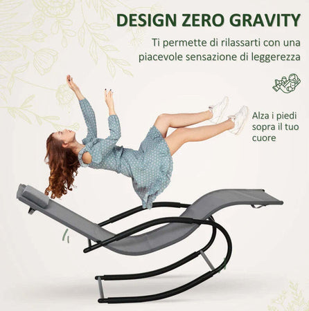 Sdraio-a-Dondolo-Zero-Gravity-Ergonomica,-in-Metallo-e-Texteline,-63x160x88cm--84B-681CG