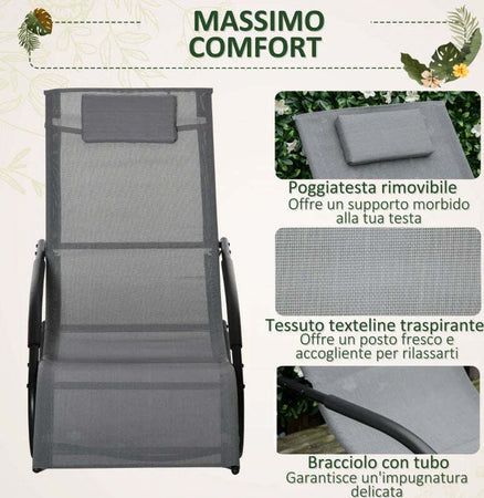 Sdraio-a-Dondolo-Zero-Gravity-Ergonomica,-in-Metallo-e-Texteline,-63x160x88cm--84B-681CG