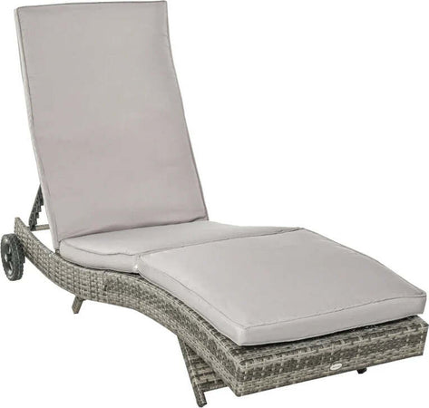 Sdraio-da-Giardino-in-Rattan-PE-con-Schienale-Regolabile-e-Cuscino,-207x70x70cm,-Grigio-862-030GY