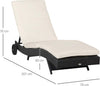 Sdraio-da-Giardino-in-Rattan-PE-con-Schienale-Regolabile-e-Cuscino,-207x70x70cm,-Nero-862-030BK