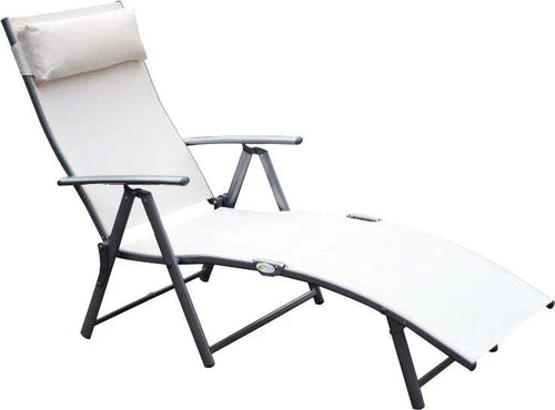 Sdraio-da-Giardino-Pieghevole-con-Cuscino,-Schienale-con-7-Reclinazioni,-137x63.5x100.5cm,-Beige-84B-184CW
