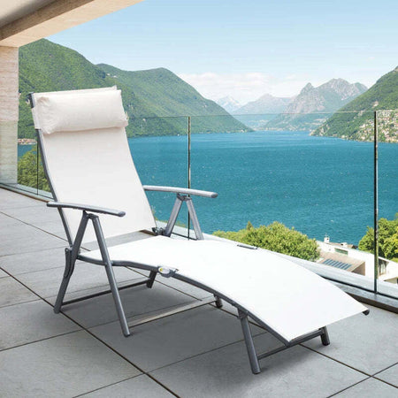 Sdraio-da-Giardino-Pieghevole-con-Cuscino,-Schienale-con-7-Reclinazioni,-137x63.5x100.5cm,-Beige-84B-184CW