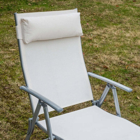 Sdraio-da-Giardino-Pieghevole-con-Cuscino,-Schienale-con-7-Reclinazioni,-137x63.5x100.5cm,-Beige-84B-184CW