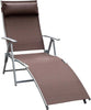 Sdraio-da-Giardino-Pieghevole-con-Cuscino,-Schienale-con-7-Reclinazioni,-137x63.5x100.5cm,-Marrone-84B-184BN