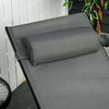 Sdraio-da-Giardino-Reclinabile-su-5-Livelli-con-Cuscino-Rimovibile,-Alluminio-e-Texteline,-171x64x82cm-Grigio-84B-179V01CG