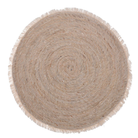 Tappeto naturale intrecciato in juta Ø 80 cm