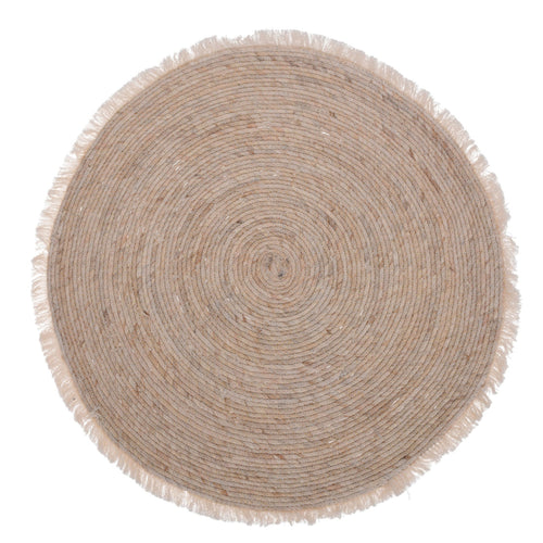 Tappeto naturale intrecciato in juta Ø 80 cm