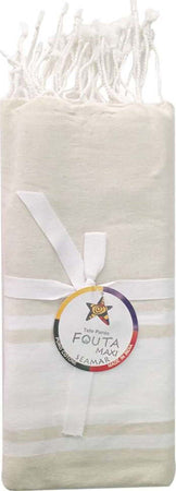 Seamar - Telo Fouta Misura Matrimoniale Cotone 150x185cm Rifinito Con Frange Rigato 100% Cotone Leggero per Spiaggia, Piscina, Picnic Casa e cucina/Bagno/Biancheria da bagno/Asciugamani/Teli mare La Bottega del Risparmio - Bari, Commerciovirtuoso.it