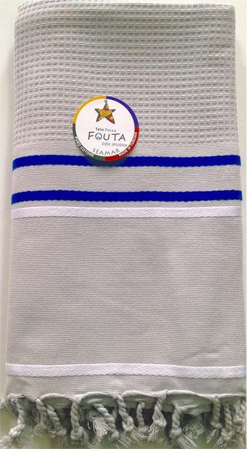 Seamar - Telo Mare Fouta Spugna Cotone Nido D'ape 90x160 Rifinito Con Frange Casa e cucina/Tessili per la casa/Biancheria da bagno/Asciugamani/Teli mare La Bottega del Risparmio - Bari, Commerciovirtuoso.it