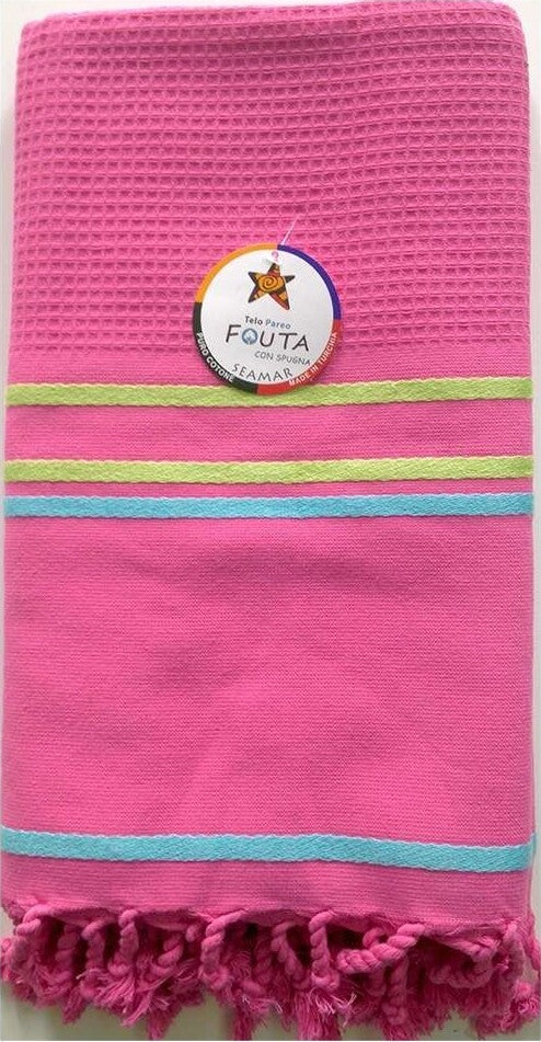 Seamar - Telo Mare Fouta Spugna Cotone Nido D'ape 90x160 Rifinito Con Frange Casa e cucina/Tessili per la casa/Biancheria da bagno/Asciugamani/Teli mare La Bottega del Risparmio - Bari, Commerciovirtuoso.it