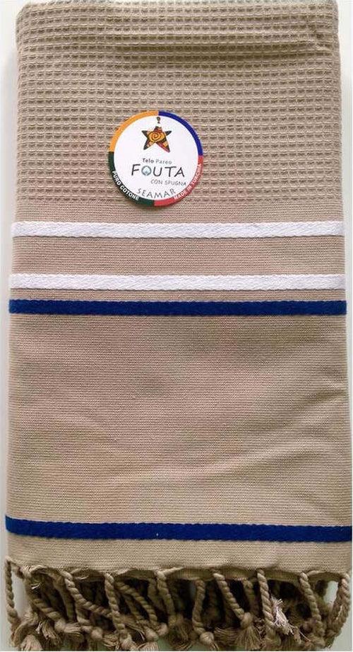 Seamar - Telo Mare Fouta Spugna Cotone Nido D'ape 90x160 Rifinito Con Frange Casa e cucina/Tessili per la casa/Biancheria da bagno/Asciugamani/Teli mare La Bottega del Risparmio - Bari, Commerciovirtuoso.it