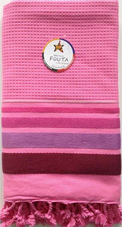 Seamar-Telo-Mare-Fouta-cotone-spugna-Nido-D'ape-misura-90-x-160cm-più-frange-vari-colori