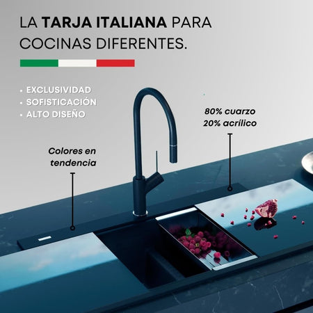 Plados & Telma Monolitico Cucina in Quarzo e Acrilico
