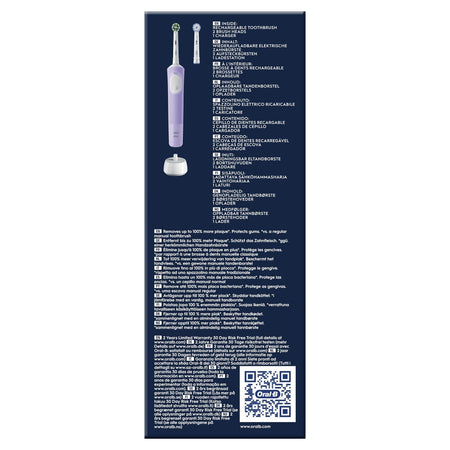 Oral-B Vitality Spazzolino Elettrico Ricaricabile Pro Viola 2 Testine