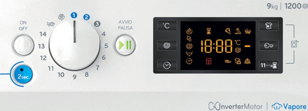 Indesit Lavatrice BWE 91296X WV IT 9kg Classe A 1200 Giri Carica Frontale Bianco