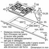 Bosch PPQ7A6I15 Piano Cottura 5 Fuochi a Gas 75 Cm in Vetro temperato Nero