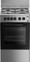 BEKO CUCINA A GAS 4 BRUCIATORI FORNO ELETT.54LT 50x50 SILVER CSS42014FS