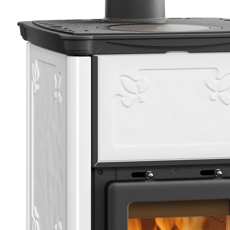 La Nordica Stufa a Legna Emiliana Bianco Infinity 45.3cm