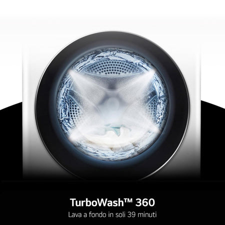 LG Lavatrice F4R5011TSMB 11 kg 1400 Giri Classe A Nero AI DD TurboWash