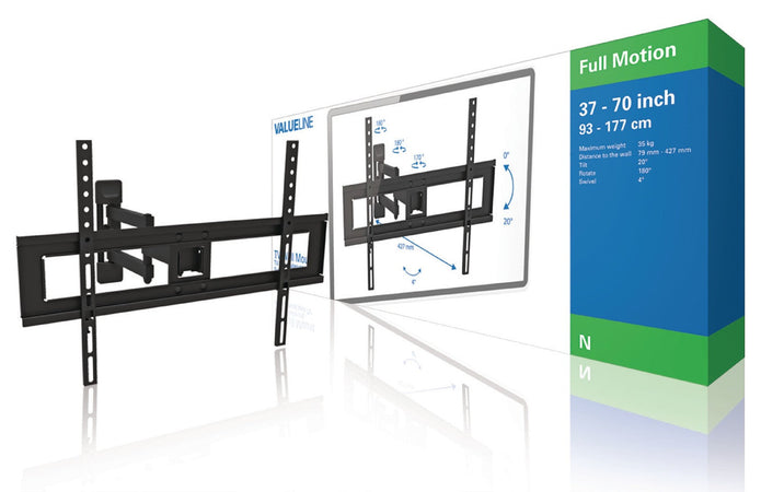 Valueline VLMFM3L Supporto Universale Nero 100x100mm